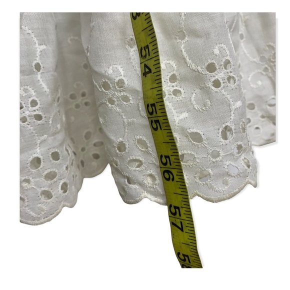 Vintage 70s Handmade Eyelet Pattern Sleeveless Maxi Dress Medium - Picture 8 of 11